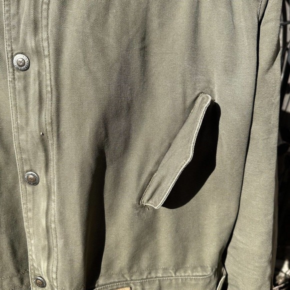 Powder River Outfitters Mens XL Chore Western Work Rancher Green Jacket Sherpa - Picture 3 of 14